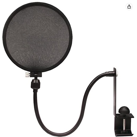 Nady 6-Inch Clamp On Pop Filter Wind Screen Gooseneck and Stabilizing Arm SPF1) - Picture 1 of 1